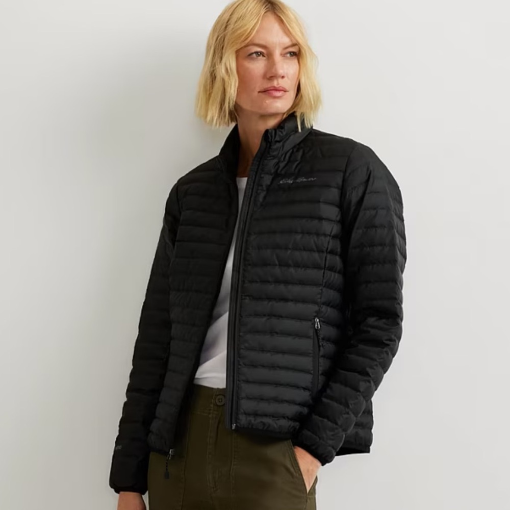 Eddie Bauer New Black Down Filled Puffy Jacket​